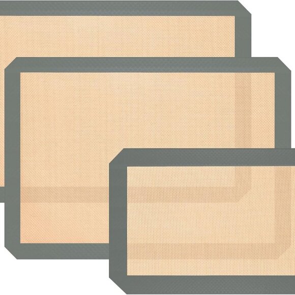 Silicone Baking Mat, 3 Pack Reusable Baking Mat, Non-Stick, Food Safe Silicone M - Picture 1 of 7